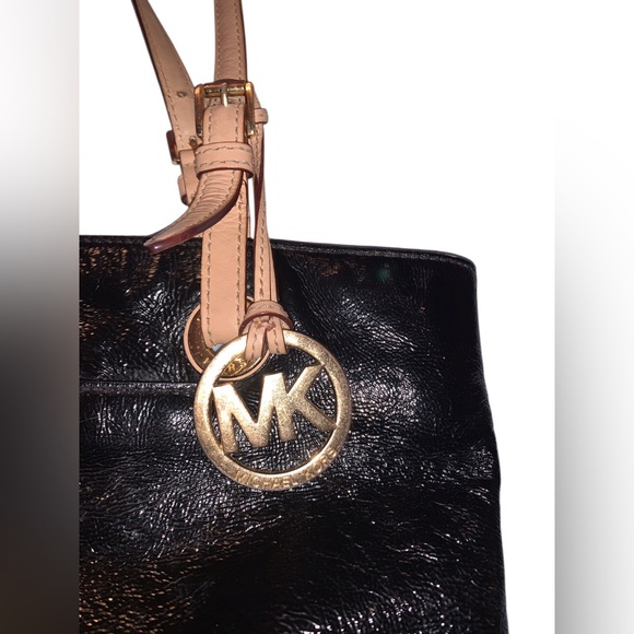 Michael Kors Black Patent Leather Tote Bag - Picture 5 of 10